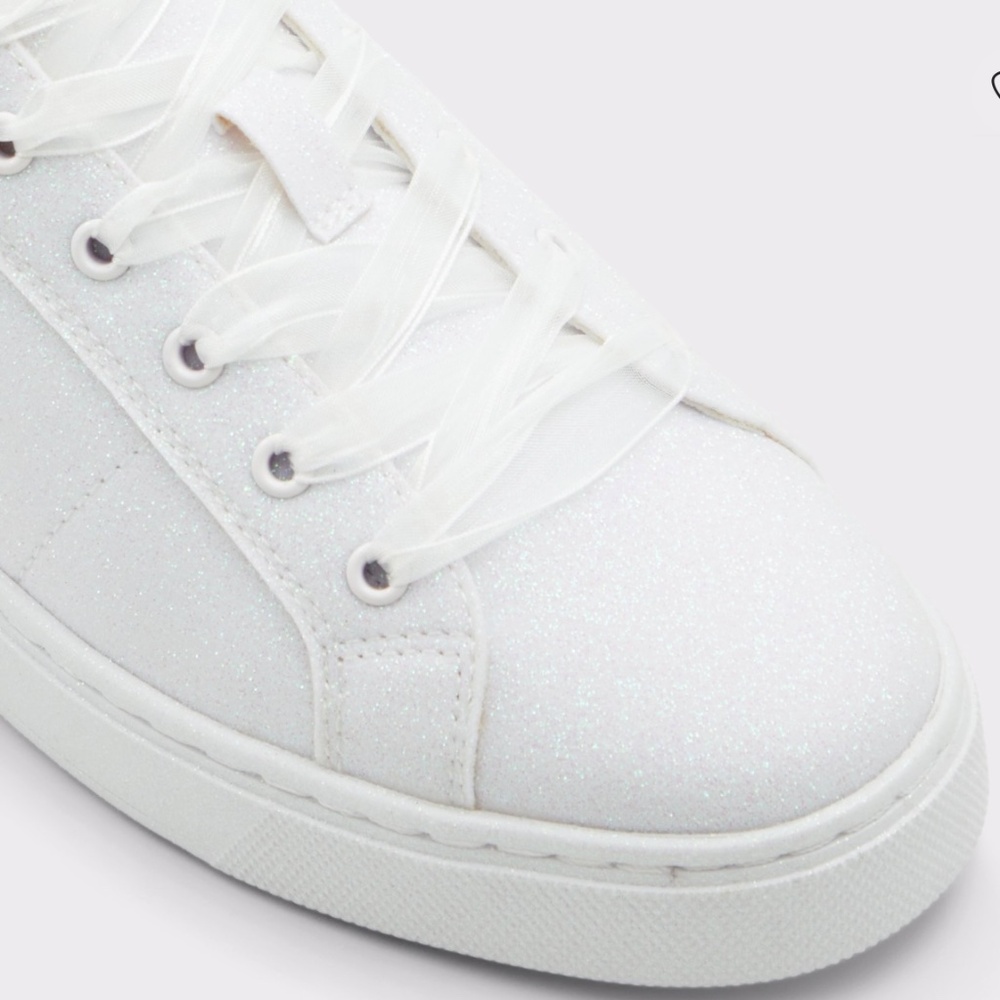 Aldo Woollya Glitter Sneakers White